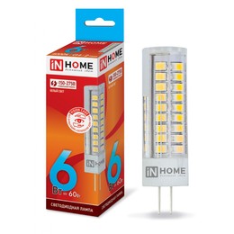 Лампа сд LED-JCD-VC 6Вт 230В G4 4000К 540Лм IN HOME
