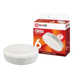 Лампа сд LED-GX53-VC 6Вт 230В 6500К 540Лм IN HOME