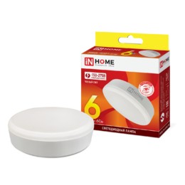 Лампа сд LED-GX53-VC 6Вт 230В 3000К 540Лм IN HOME